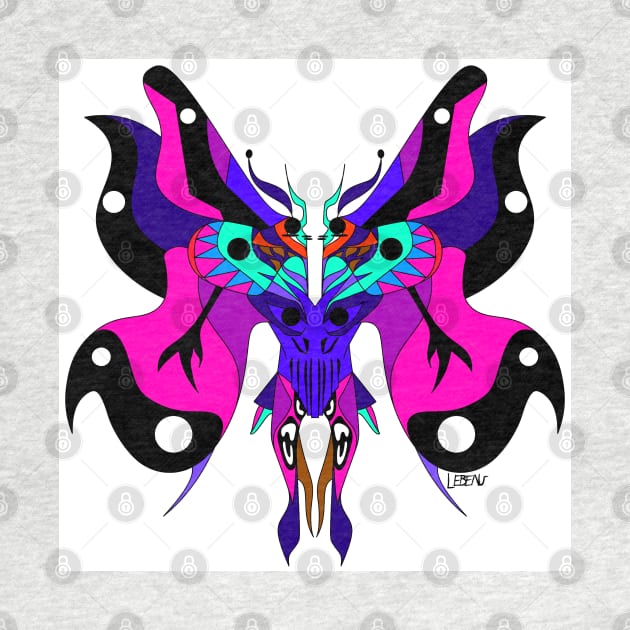 the mothman kaiju in skull armor ecopop art of the death by jorge_lebeau